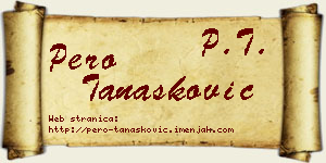Pero Tanasković vizit kartica